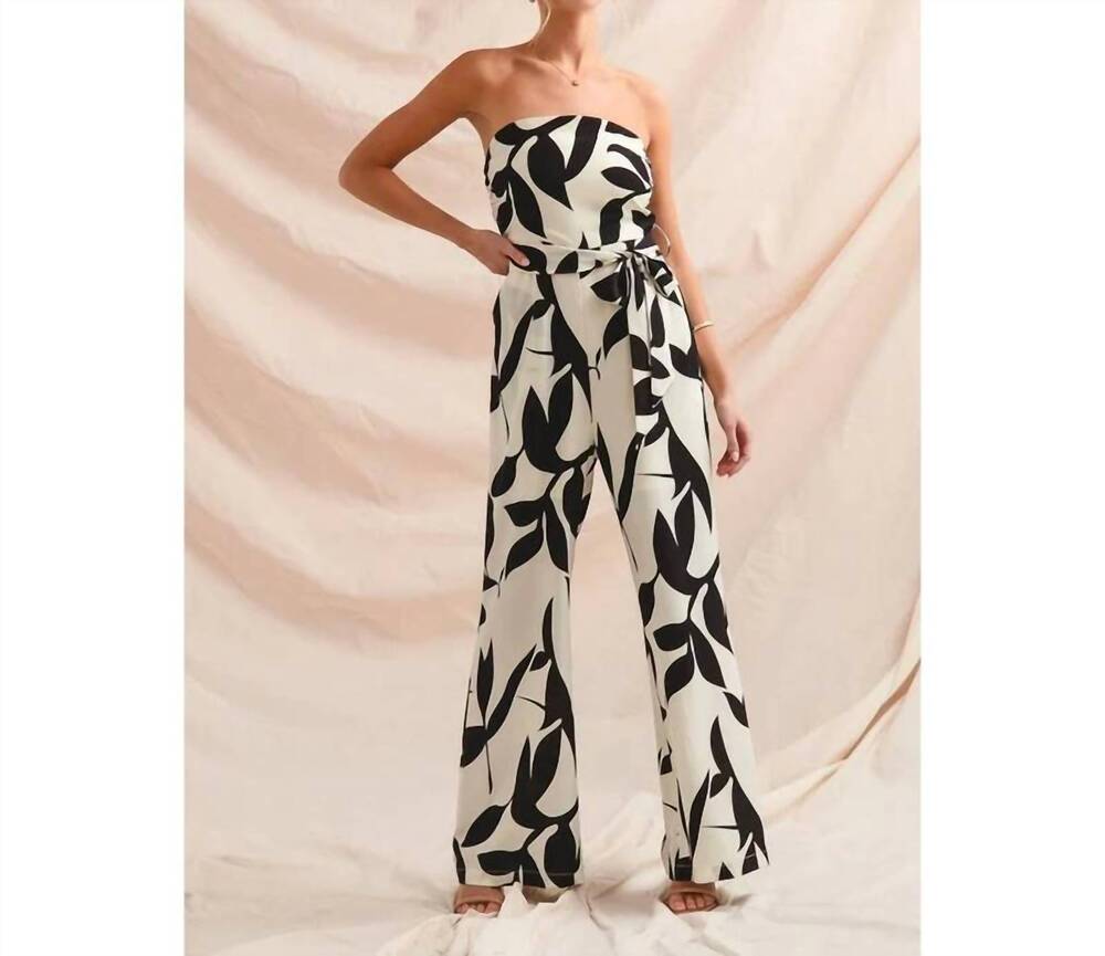 NEW SO ME strapless tube top jumpsuit in black